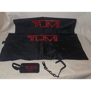 TUMI Luggage Travel Laundry Dust Bag Drawstring (2) + Name Tag + Hanging Hook